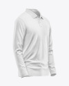 Men&#039;s Long Sleeve Polo Shirt Mockup