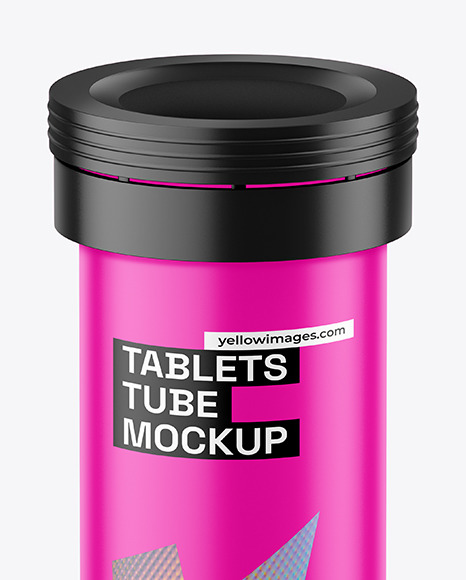 Matte Tablets Tube Mockup