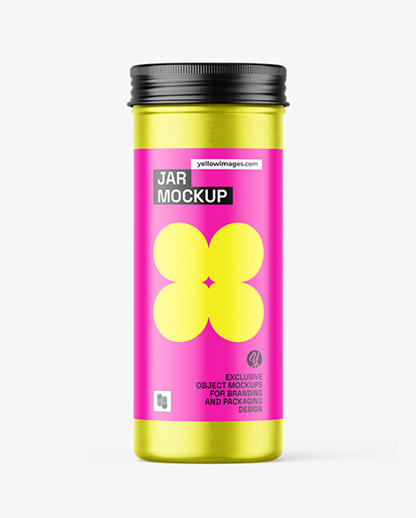 Metallic Jar Mockup - Metallic+jar