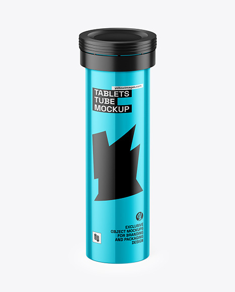Glossy Metallic Tablets Tube Mockup - Tablet+Tablet+Png+Image