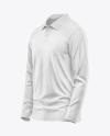 Men's Long Sleeve Polo Shirt Mockup