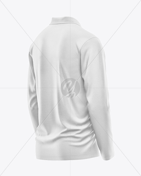 Men's Long Sleeve Polo Shirt Mockup