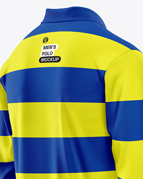 Men's Long Sleeve Polo Shirt Mockup