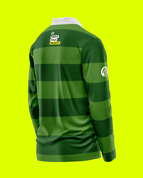 Men's Long Sleeve Polo Shirt Mockup