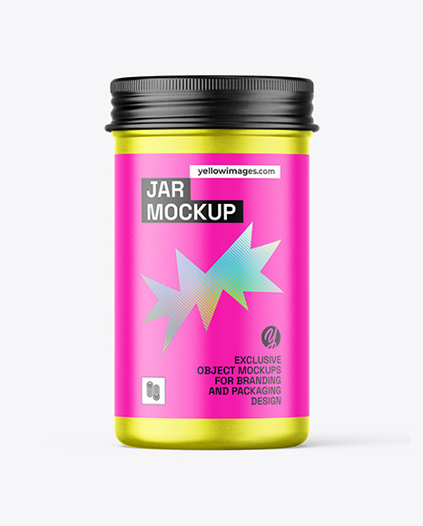Metallic Jar Mockup - Metallic+jar