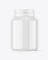 Glossy Pills Jar Mockup