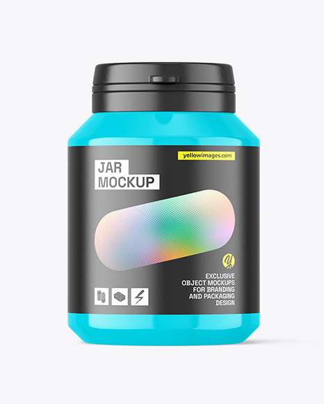 Glossy Pills Jar Mockup