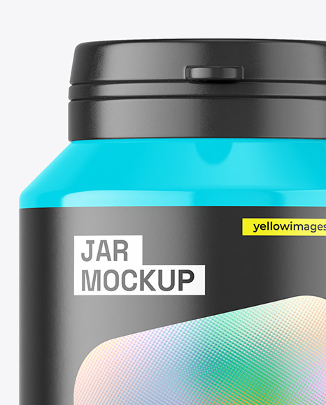 Glossy Pills Jar Mockup