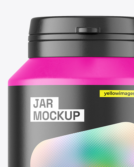 Matte Pills Jar Mockup