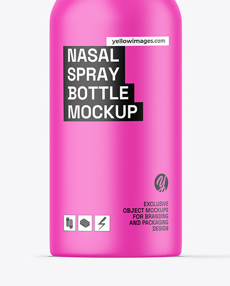 Matte Nasal Spray Bottle Mockup