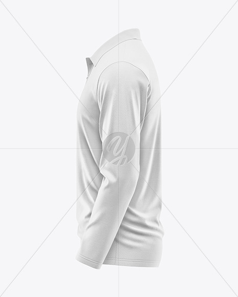 Men's Long Sleeve Polo Shirt Mockup