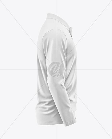 Men's Long Sleeve Polo Shirt Mockup