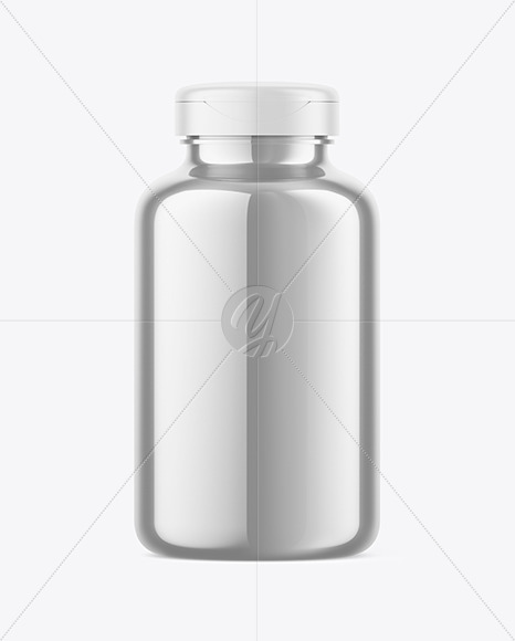 Glossy Metallic Jar Mockup