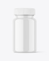 Glossy Pills Jar Mockup