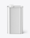 Metallic Square Tin Can Mockup