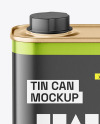 Metallic Square Tin Can Mockup