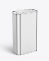 Metallic Square Tin Can Mockup