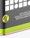 Metallic Square Tin Can Mockup