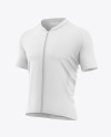 Men's Short Sleeve Cycling Jersey Mockup - Half Side View