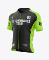 Men's Short Sleeve Cycling Jersey Mockup - Half Side View