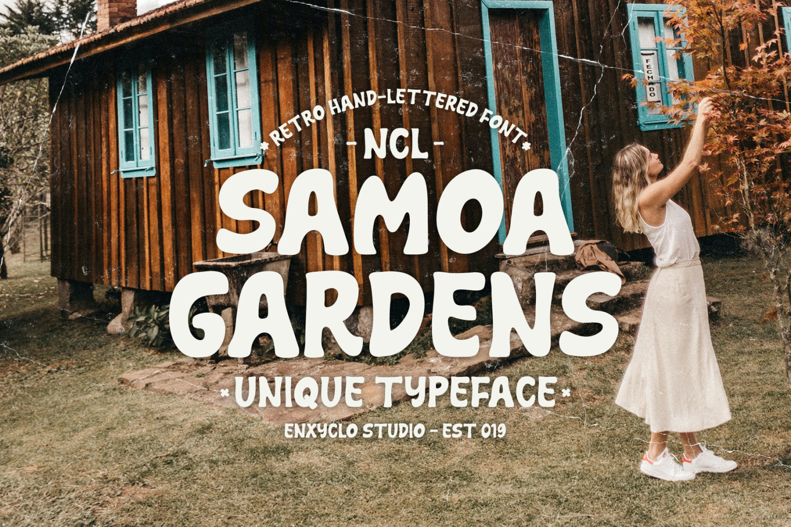 NCL SAMOA GARDENS - Retro Handwritten Bold Vintage Classic Display Font