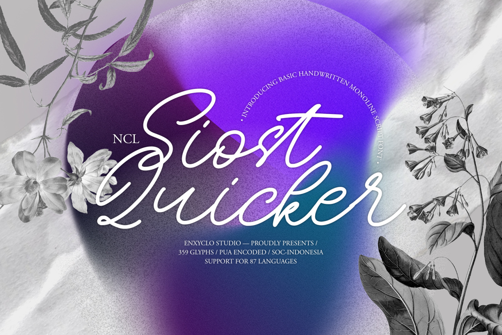 NCL SIOST QUICKER - Unique Monoline Wedding Romantic Feminime Display Font NCL SIOST QUICKER - Unique Monoline Wedding Romantic Feminime Display Font