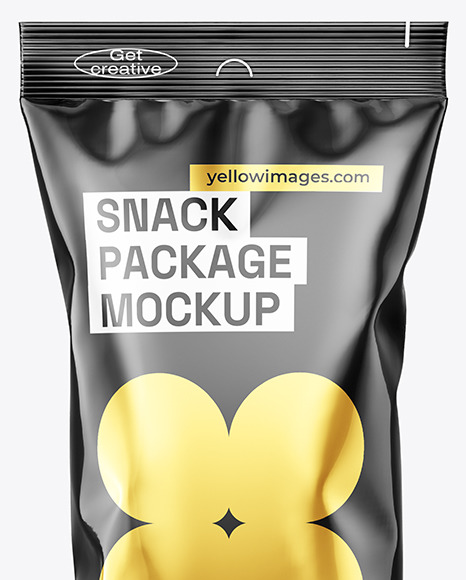 Glossy Snack Flow Pack Mockup