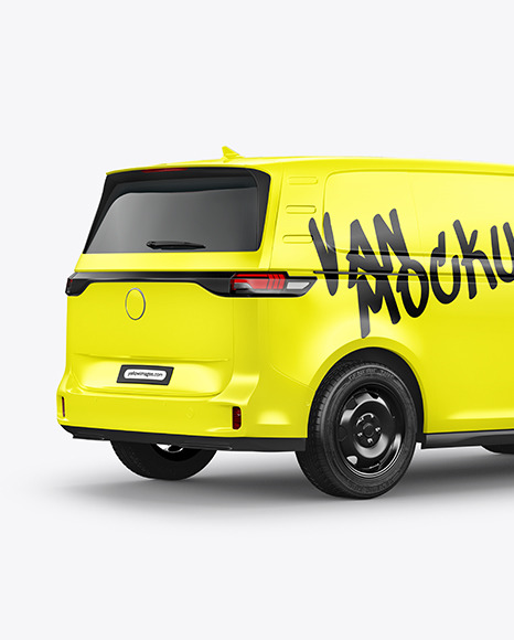 Electric Panel Van Mockup - Back Half Side View