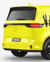 Electric Panel Van Mockup - Back Half Side View