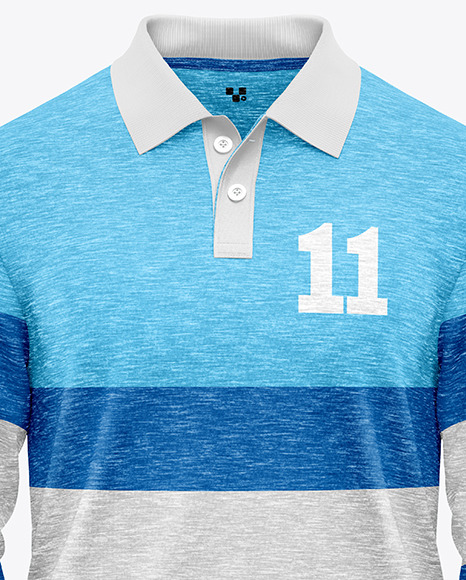 Men's Long Sleeve Polo Shirt Mockup