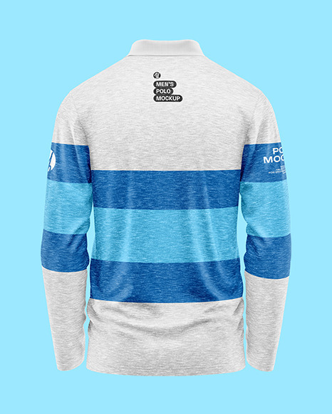 Men's Long Sleeve Polo Shirt Mockup