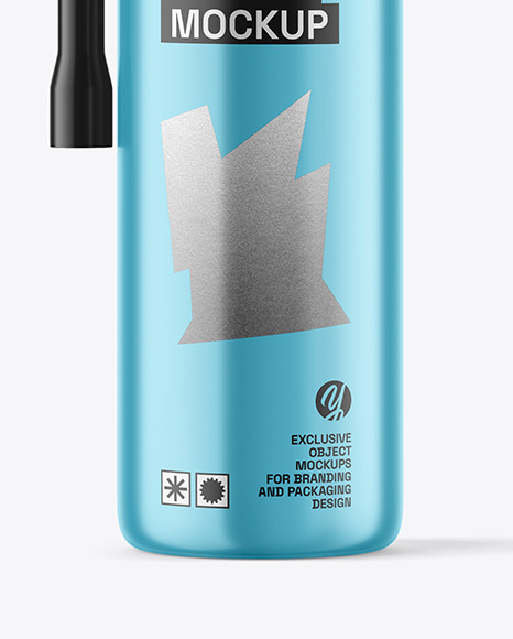 Matte Metallic Spray Bottle Mockup