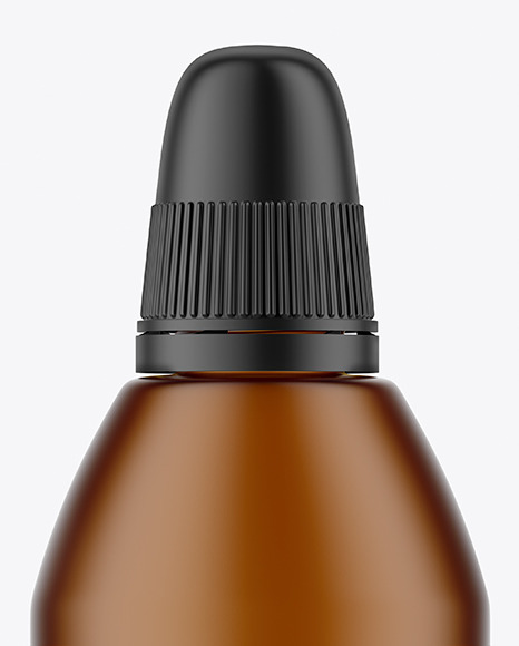 Matte Amber Nasal Spray Bottle Mockup