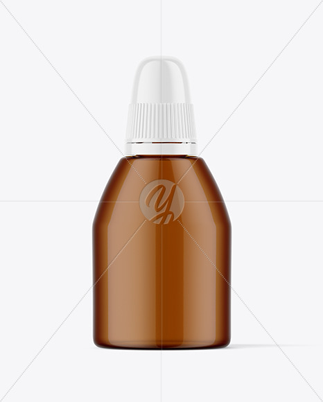 Amber Nasal Spray Bottle Mockup