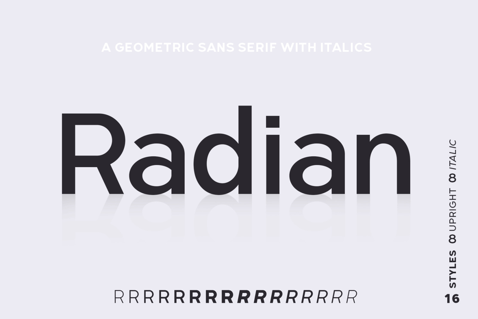 Radian | A Geometric Sans Serif Typeface Radian | A Geometric Sans Serif Typeface