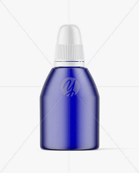 Frosted Colored Nasal Spray Bottle Mockup