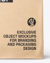 Kraft Paper Bag with Binder Clip Mockup