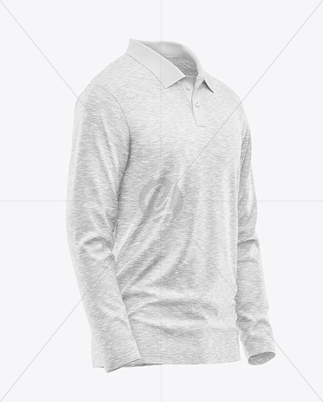 Men's Long Sleeve Polo Shirt Mockup