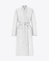 Women's Waffle Terry Bathrobe Mockup - Front View