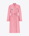 Women's Waffle Terry Bathrobe Mockup - Front View