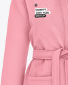 Women's Waffle Terry Bathrobe Mockup - Front View