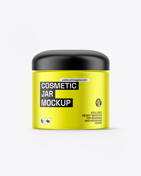 Metallized Jar Mockup - Metallic+jar