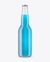 Clear Glass Bottle With Soft Drink Mockup