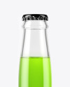 Clear Glass Bottle With Soft Drink Mockup