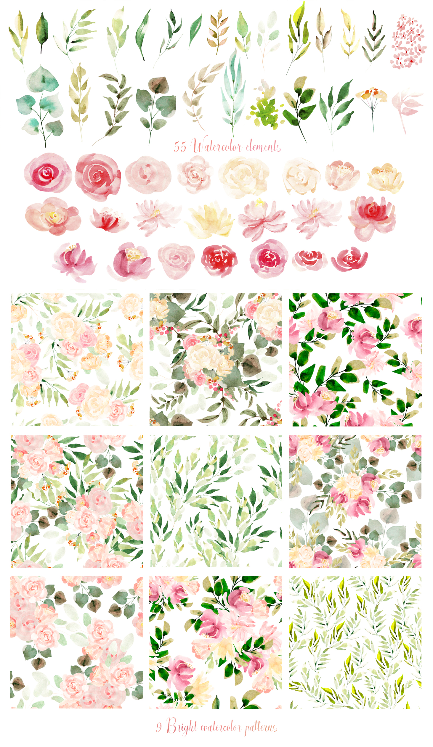 Hand Drawn Watercolor Flowers 86 PNG