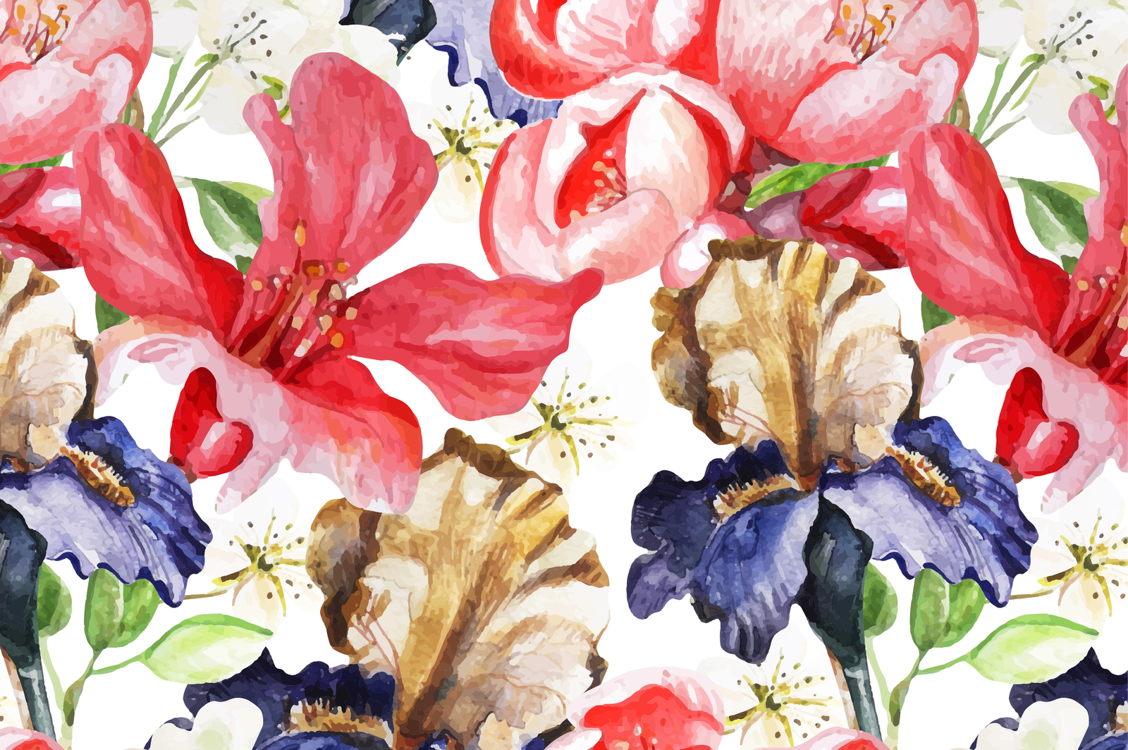 Beautiful watercolor flowers