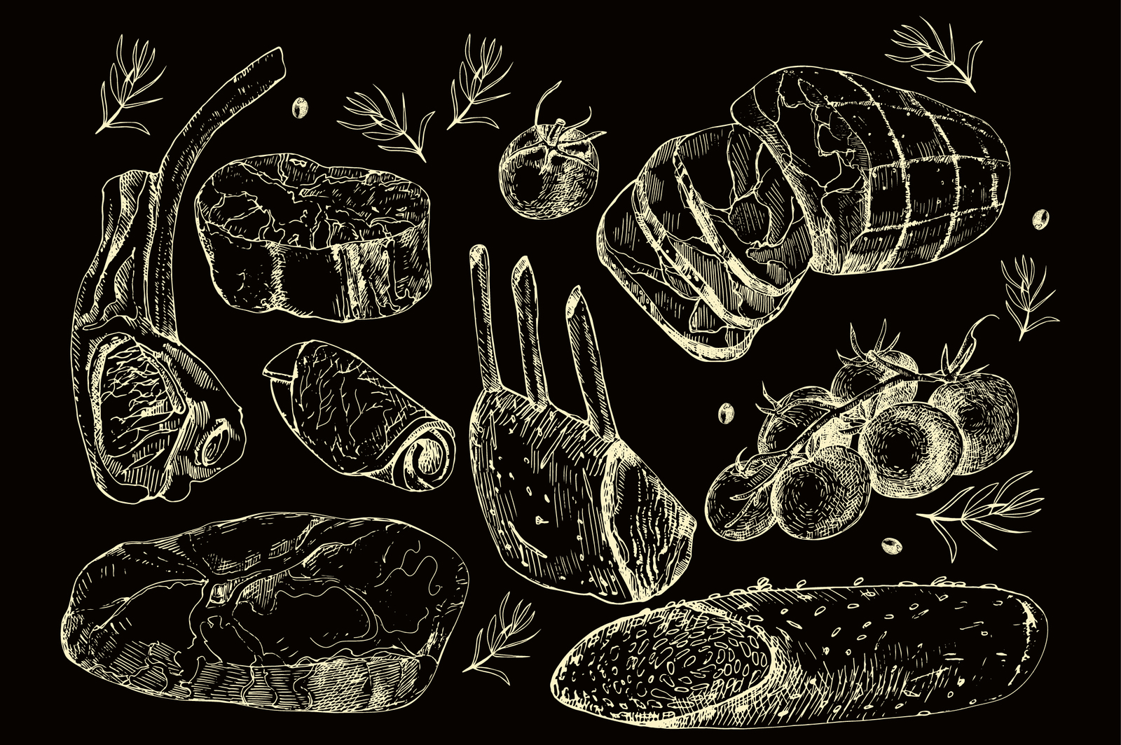 Hand Drawn "BBQ" Hand Drawn "BBQ"