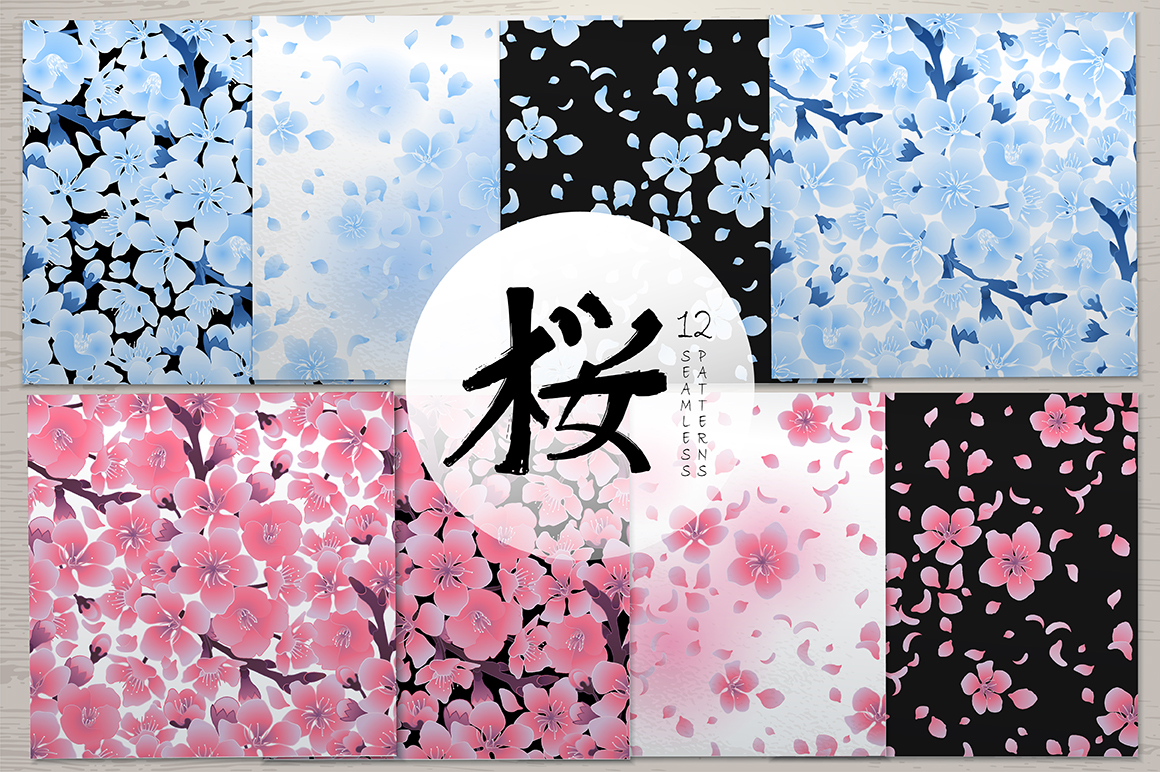 Vector cherry blossom collection Vector cherry blossom collection