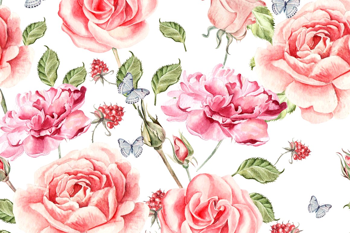 Beautiful watercolor flowers Beautiful watercolor flowers