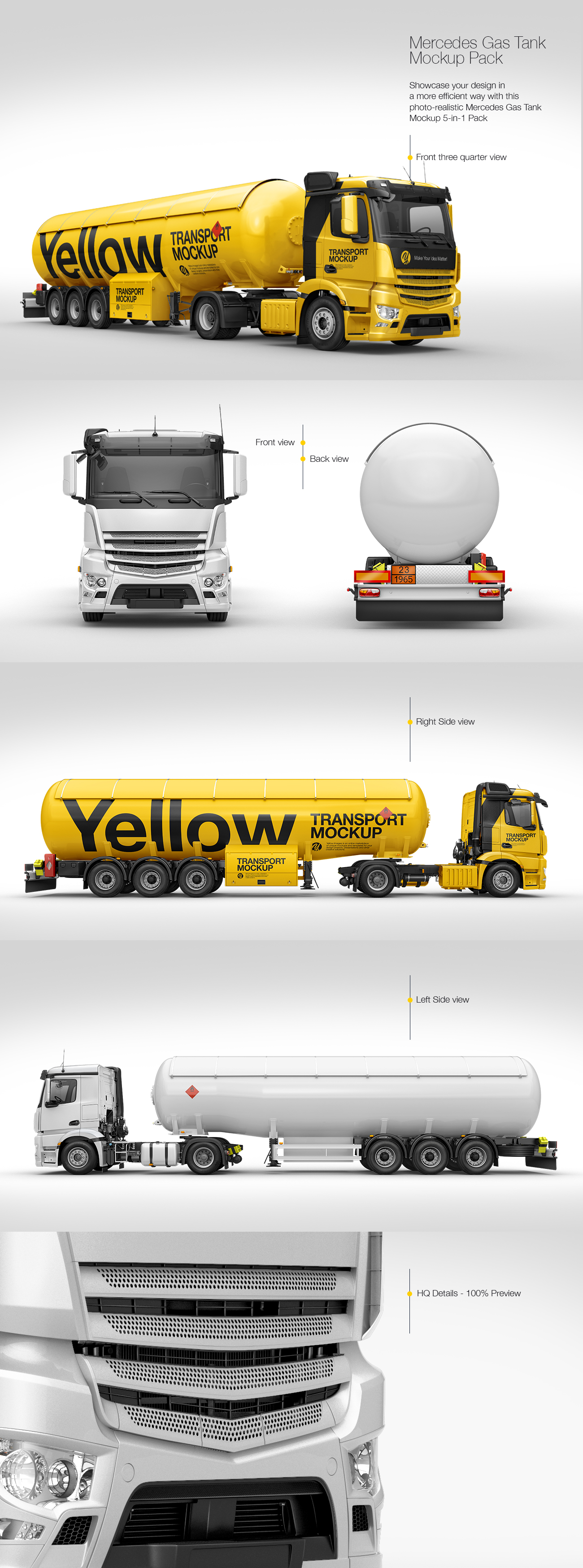 Mercedes-Benz Gas Tank Mockup Pack on Yellow Images Creative Store - 19876